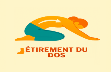 Étirement du dos (colonne vertébrale, lombaires)