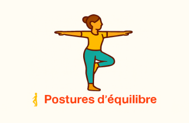 Postures d’équilibre (sollicitent muscles stabilisateurs profonds)